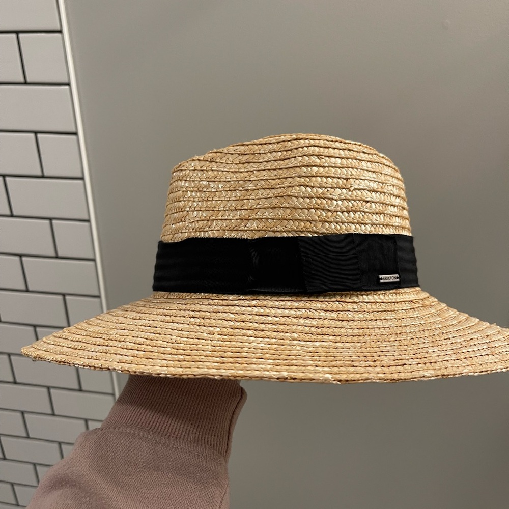 Brixton Tan Straw Hat with Black Band